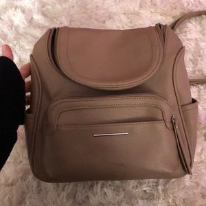 small tan backpack